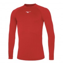 Mizuno Maglia Termica Intima Core Manica Lunga Rosso/Bianco